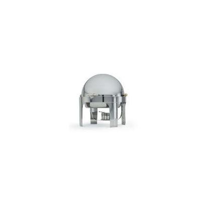 Vollrath 46070 New York New York Chafer, Round, Roll Top, 6 qt, Mirror Stainless & Brass