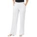 Plus Size Women's Linen Wide Leg Sailor Pant by Jessica London in White (Size 26 W)