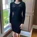 Michael Kors Dresses | Michael Kors Lace Detail Ribbed Stretch Black Sweater Dress X-Small | Color: Black | Size: Xs