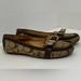 Coach Shoes | Coach Vintage Brown Flores Signature Textile Loafer Loafer With C Buckle Sz 6b | Color: Brown/Cream | Size: 6b