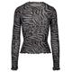 Langarmshirt URBAN CLASSICS "Damen Ladies AOP Mesh Turtleneck Longsleeve" Gr. XL, grau (asphalt, black) Damen Shirts Jersey