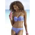 Bügel-Bandeau-Bikini VIVANCE Gr. 40, Cup D, blau (blau, creme) Damen Bikini-Sets Ocean Blue