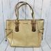 Michael Kors Bags | Michael Michael Kors Voyager Large Tote Bag Gold Saffiano Leather Euc | Color: Gold | Size: Os