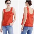 J. Crew Tops | J Crew Tall Red Fringe Top | Color: Orange/Red | Size: 2 Tall