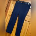 J. Crew Pants & Jumpsuits | J. Crew Stretch Navy Pant Side Zip Belt Loops, Back Pockets Flat Front 4 | Color: Blue | Size: 4