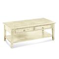 Braxton Culler East Hampton Solid Wood Coffee Table w/ Storage Wood in Yellow | 19 H x 48 W x 24 D in | Wayfair 1054-072/FRENCHYELLOW