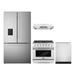 Cosmo 4 Piece Kitchen Package w/ 36" Freestanding Gas Range 36" Under Cabinet Range Hood 24" Built-in Fully Integrated Dishwasher | Wayfair