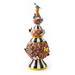 MacKenzie-Childs Courtly Stripe Persephone Large Topiary Resin in Black/Brown/White | 24 H x 9 W x 9 D in | Wayfair 18137-017