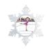 The Holiday Aisle® Personalized Friendly Folks Cartoon Snowflake Ice Skater, Figure Skater Christmas Holiday Shaped Ornament Plastic in Pink | Wayfair