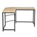 17 Stories Ajax L-shaped desk, home office desk, corner desk Wood/Metal in Black/Brown/Gray | 29.7 H x 34.6 W x 42.5 D in | Wayfair