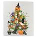 The Holiday Aisle® Halloween Trick Or Treat Tree Kitchen SWEDISH DISH CLOTH ( Set Of 2) Cotton Blend in Gray/Green | 8 H x 8 W in | Wayfair