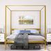 Ebern Designs Kyvin Canopy Bed, Metal in Yellow | 72 H x 76 W in | Wayfair 64CB7780449D47ABBD0DD845AEFBB977