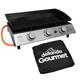 Dellonda 3 Burner Portable Gas Plancha 7.5kW BBQ Griddle, Supplied with PVC Cover, Stainless Steel - DG233