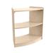 Bright Beginnings Commercial Bow Front Wooden 2 Compartment Shelving Unit Wood in Brown | 24.5 H x 24 W x 11.75 D in | Wayfair MK-KE24060-GG