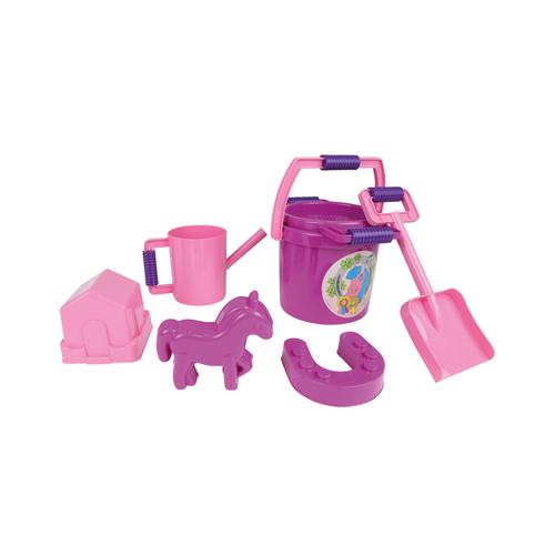 Sandspielzeug-Set PONY 7-teilig in pink