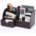 Office desk organizer organization system table organizer PU leather pen holder pen box pen holder multifunctional office supplies