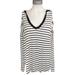 Free People Tops | Free People Movement Super Soft High Low Striped Hoodie Hooded Knit Top Sz M New | Color: Black/White | Size: M