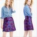 J. Crew Skirts | J. Crew Midnight Purple Floral Jacquard Skirt Size 0 | Color: Blue/Purple | Size: 0
