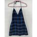 Burberry Dresses | Burberry London Blue Plaid Pleated Dress Size M | Color: Blue | Size: M