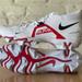 Nike Shoes | Nike Alpha Menace 3 Shark Football Cleat Red White Cv0582-103 Men Size 12.5 New | Color: Red/White | Size: 12.5