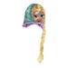 Disney Accessories | Disney Frozen Elsa Knit Beanie Hat W/ Blonde Braid One Size Target Kids Blue Cap | Color: Blue/Purple | Size: Osg