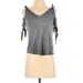 American Eagle Outfitters Tops | American Eagle Outfitters Soft & Sexy Grey Top Size Xs Short Tie Sleeve New | Color: Gray | Size: Xs