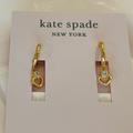 Kate Spade Jewelry | Kate Spade New York Shining Spade Huggie Earrings With Heart, Gold Plated | Color: Gold | Size: Os