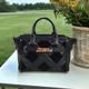 Coach Bags | Coach Swagger Black Patchwork Satchel Handbag | Color: Black | Size: Os