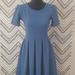 Lularoe Dresses | Blue Lularoe Mid Calf Dress With Pockets | Color: Blue | Size: S