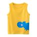 Qufokar Kid Long Sleeve Bodysuit Second Dry Fit Sleeveless Shirt Boys Toddler Kids Baby Boys Girls Cartoon Animal Sleeveless Crewneck Vest T Shirts Tops Tee Clothes for Children