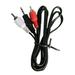 1M 3.5mm Male Stereo to 2 RCA Stereo Conversion Cable Aux Line Audio-NEW