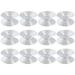 HOMEMAXS 12pcs Clear Suction Cup Clips Multipurpose Silicone Suckers for Cables Suction Cup Cable Holders