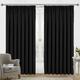 TSARLTD Curtain Blackout 66"x90"Thick Thermal Pencil Pleat Pair Curtains Panel Set of 2 Curtains Super Soft Curtains for Bedroom Drop Noise Reduce Curtains for Living (Black, W66 xL90(W168cmxL229cm))