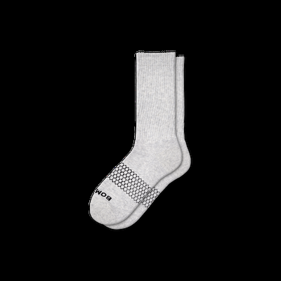Men's Solids Calf Sock - Grey - Cotton