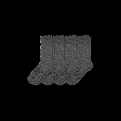 Men's Marl Calf Sock 4-Pack - Marled Charcoal - Large - Bombas