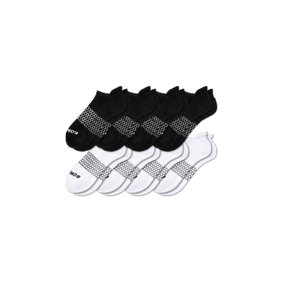 Men's Ankle Sock 8-Pack - Black White - Medium - Bombas