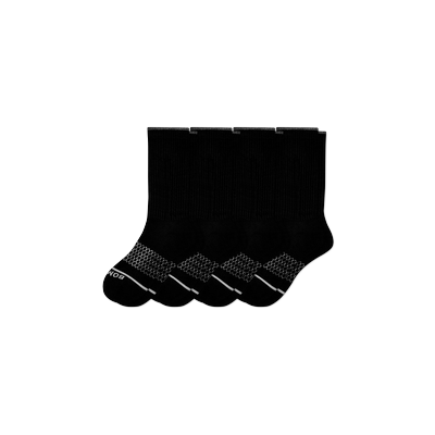 Women's Merino Wool Blend Calf Sock 4-Pack - Black - Small - Bombas