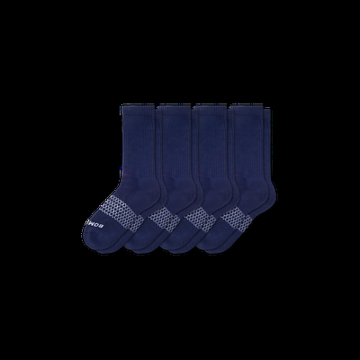 Men's Solids Calf Sock 4-Pack - Navy - Large - Bombas