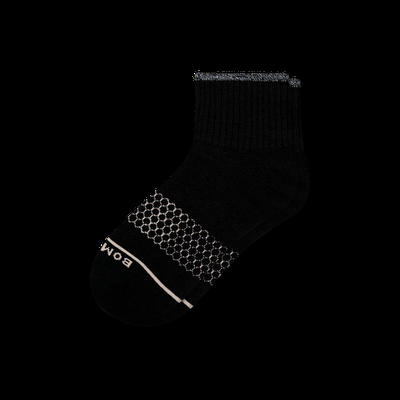 Women's Merino Wool Blend Quarter Socks - Black - Small - Bombas