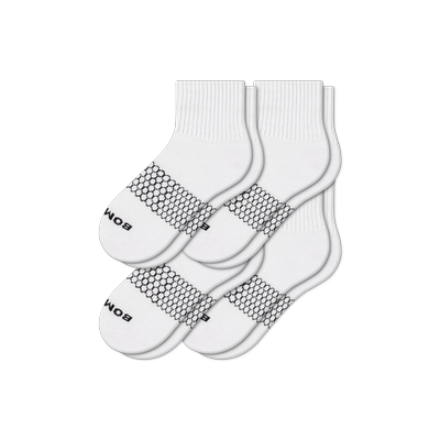 Women's Quarter Sock 4-Pack - White - Medium - Bombas