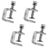 Ymam.Light 4 Pcs Heavy Duty C Clamps - Stainless Steel C- Clamp for Woodworking Metal Mini Clamps with Screws Welding Building Household Tiger Clamp Tools