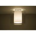 Besa Lighting - Pahu 12 - One Light Flush Mount Satin Nickel Clear/Opal Satin