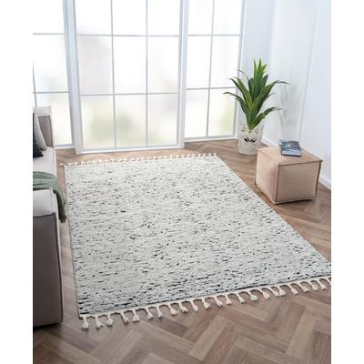 Hochflor-Teppich "Moroccan Rockface, LAGERRÄUMUNG", schwarz (schwarz, weiß), B:100cm H:24mm L:200cm, Polypropylen (PP), Polyester, MYFLAIR MÖBEL & ACCESSOIRES, Teppiche, Fransenteppich, modern, marokkanisches Design, meliert, flauschig weich, mit... Image