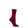 Ladies 1 Pair SOCKSHOP Colour Burst Bamboo Socks with Smooth Toe Seams Red Red Wine 4-8