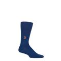 Mens 1 Pair Falke Airport Gingerbread Man Embroidered Wool Cotton Socks Royal Blue 8.5-9.5 Mens