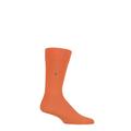 Mens 1 Pair Burlington Lord Plain Cotton Socks Orange 40-46