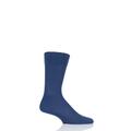 1 Pair Royal Blue Sensitive London Cotton Left and Right Socks With Comfort Cuff Men's 8.5-11 Mens - Falke