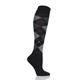 1 Pair Black / Grey / Light Grey Whitby Extra Soft Argyle Knee High Socks Ladies 3.5-7 Ladies - Burlington