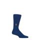 Mens 1 Pair Falke Airport Gingerbread Man Embroidered Wool Cotton Socks Royal Blue 5.5-6.5 Mens