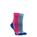 2 Pair Navy / Purple Trek Socks Unisex 6-8.5 Ladies - 1000 Mile